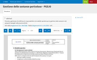 Contenuti operativi: Procedure